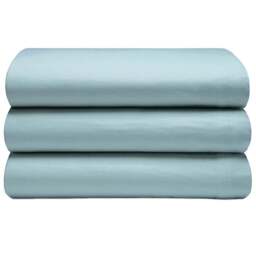 Serene Single Blue Brushed Cotton Flat Bed Sheet - Wilko