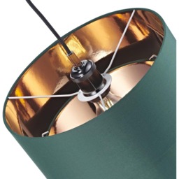 Happy Homewares Modern 2 Tier Forest Green Cotton Pendant Shade with Copper Inner - Size: 20 x 30 x 30cm - Wilko - thumbnail 5