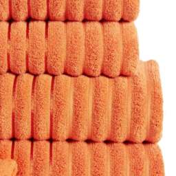 Rapport Home Orange Ribbed Cotton Face Cloth - Size: 0.1 x 30 x 30cm - Wilko - thumbnail 4