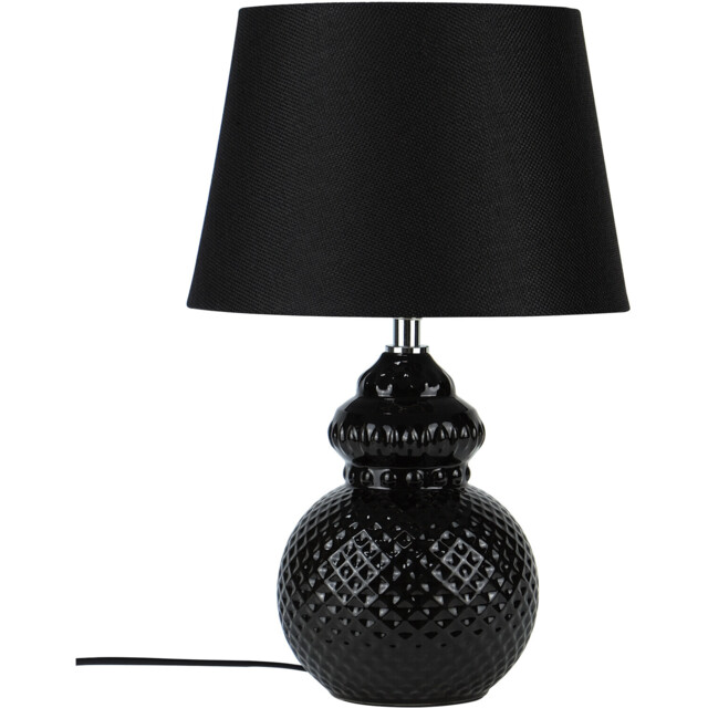 Portland Table Lamp - Black - Wilko