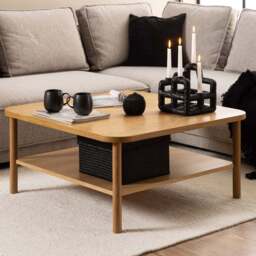 Florence Banbury Oak Square Coffee Table - Brown - Furniture To Go - Wilko