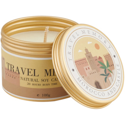 H&O Direct Baltic Amber Natural Soy Wax Scented Candle - Size: 5 x 6.5 x 6.5cm - Multi - Wilko - thumbnail 3