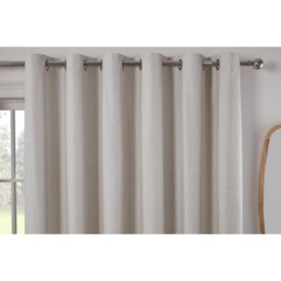 Divante Verona Linen Look Curtains - Natural/183cm/168cm - Wilko - thumbnail 4