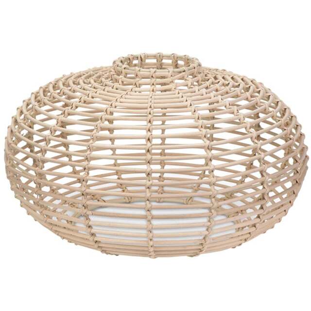 ValueLights Romy Natural Rattan Pendant Lamp Shade - Size: 20 x 35 x 35cm - Brown - Wilko - image 1