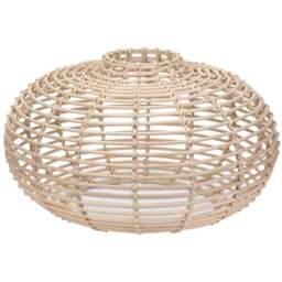 ValueLights Romy Natural Rattan Pendant Lamp Shade - Size: 20 x 35 x 35cm - Brown - Wilko