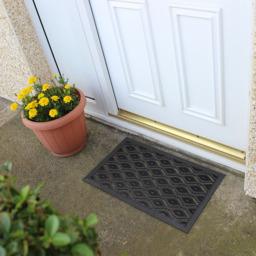 JVL Elipses Rubber Door Mat 40 x 70cm 2 Pack - Black - JVL Homewares - Wilko - thumbnail 3