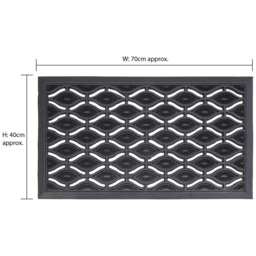 JVL Elipses Rubber Door Mat 40 x 70cm 2 Pack - Black - JVL Homewares - Wilko - thumbnail 7
