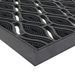 JVL Elipses Rubber Door Mat 40 x 70cm 2 Pack - Black - JVL Homewares - Wilko - thumbnail 6