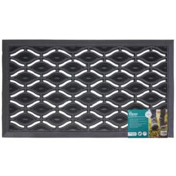JVL Elipses Rubber Door Mat 40 x 70cm 2 Pack - Black - JVL Homewares - Wilko - thumbnail 5