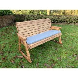 Charles Taylor 3 Seater Rocker Bench with Grey Cushions - Wilko - thumbnail 3