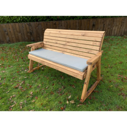 Charles Taylor 3 Seater Rocker Bench with Grey Cushions - Wilko - thumbnail 4