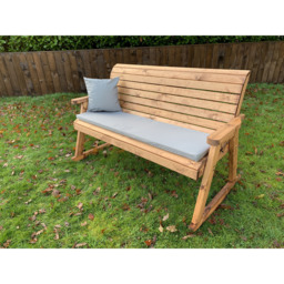 Charles Taylor 3 Seater Rocker Bench with Grey Cushions - Wilko - thumbnail 5