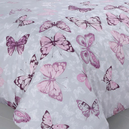 Velosso Single Butterfly Glaze Duvet Set - Brown - Serene - Wilko - thumbnail 4