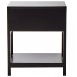 Interiors by Premier Sherman Single Drawer Single Shelf Black Side Table - Size: 50 x 40 x 60cm - Wilko - thumbnail 6