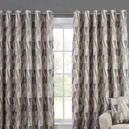 Indiana Geo Jacquard Curtain - Multicolour/168cm/183cm - Divante Finest - Wilko - thumbnail 7