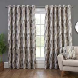 Indiana Geo Jacquard Curtain - Multicolour/168cm/183cm - Divante Finest - Wilko - thumbnail 3