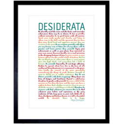 Artery8 Desiderata Max Ehrmann Poem Framed Wall Art Print 23 x 18cm - Size: 25.9 x 20.6 x 1.5cm - Multi - Wilko - thumbnail 1