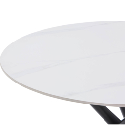 Avesta Marble Effect 4 Seater Round Dining Table White - Wilko - thumbnail 7