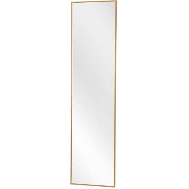 Living and Home Gold Slim Full Length Wall Mounted Mirror 120cm - Size: 120 x 30 x 2cm - Cream - Wilko - image 1