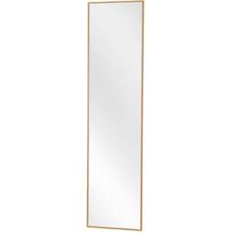 Living and Home Gold Slim Full Length Wall Mounted Mirror 120cm - Size: 120 x 30 x 2cm - Cream - Wilko - thumbnail 1