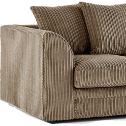Portland Luxor 2 Seater Coffee Jumbo Cord Sofa with Scatter Back - Brown - Wilko - thumbnail 4