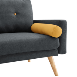 Home Detail Langley 2 Seater Charcoal Fabric Sofa Bed - Grey - Wilko - thumbnail 5