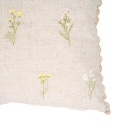 Pippa Floral Embroidered Cushion Beige - Divante - Wilko - thumbnail 5