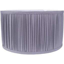 ValueLights Jess Powder Blue Pleated Large Drum Shade - Wilko