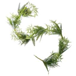 Leaf Fern Hanging Artificial Garland 180cm - Size: 180 x 30 x 20cm - Green - Wilko - thumbnail 1