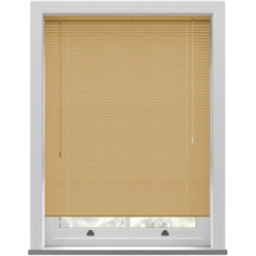 New Edge Blinds Wood Grain PVC Venetian Blind Natural 130cm - Size: W 130 x D 152cm - Cream - Wilko - thumbnail 3