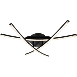 Cosylyte Samford 3 Light Beaded Matt Black LED Flush Ceiling Light - Size: 68.5 x 21 x 13cm - Wilko - thumbnail 4