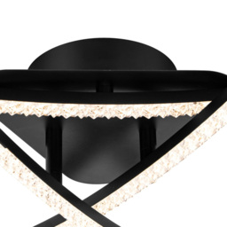Cosylyte Samford 3 Light Beaded Matt Black LED Flush Ceiling Light - Size: 68.5 x 21 x 13cm - Wilko - thumbnail 6