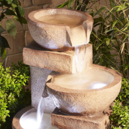 Garden Gear Serenity Four Tier Laguna Cascade Water Feature - Size: 86 x 38 x 40cm - Grey - Wilko - thumbnail 5