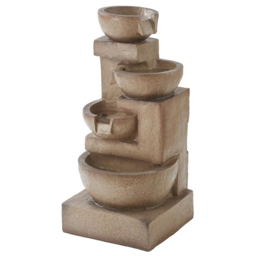 Garden Gear Serenity Four Tier Laguna Cascade Water Feature - Size: 86 x 38 x 40cm - Grey - Wilko - thumbnail 4