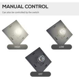 Outsunny Black Triple LED Solar Lamp Post - Size: 51.5 x 47 x 182.5cm - Wilko - thumbnail 6