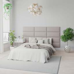Aspire EasyMount Off White Eire Linen Upholstered Wall Mounted Headboard Panels 4 Pack - Cream - Aspire Beds - Wilko