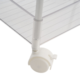 Living and Home 4 Shelf Clear Rolling Storage Cart - Size: 89.9 x 37 x 20cm - Wilko - thumbnail 7