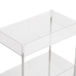 Living and Home 4 Shelf Clear Rolling Storage Cart - Size: 89.9 x 37 x 20cm - Wilko - thumbnail 5