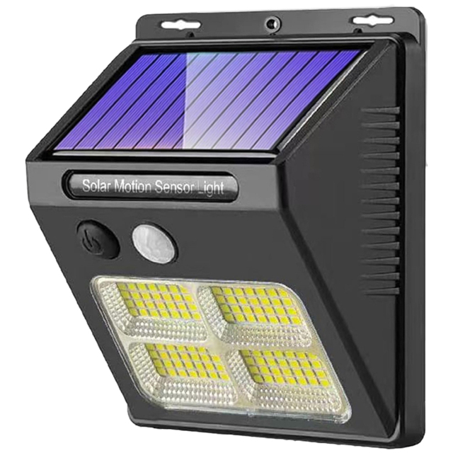 Garden Gear White 112 LED Motion Sensor Outdoor Solar Light - Size: 11 x 13 x 11cm - Black - Wilko - image 1
