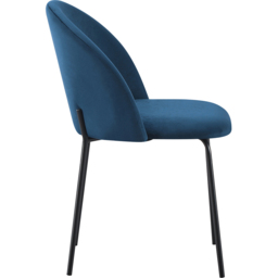 Seconique Boston Set of 4 Sapphire Blue Velvet Dining Chair - Wilko - thumbnail 5