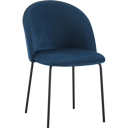 Seconique Boston Set of 4 Sapphire Blue Velvet Dining Chair - Wilko - thumbnail 7