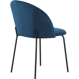 Seconique Boston Set of 4 Sapphire Blue Velvet Dining Chair - Wilko - thumbnail 4