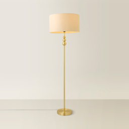 ValueLights Marissa Reni Cream Shade and Gold Ball LED Floor Lamp - Size: 145 x 45 x 45cm - Wilko - thumbnail 6