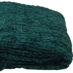Rapport Home Zara Green Cotton Chenille Woven Throw 150 x 200cm - Size: 10 x 200 x 150cm - Wilko - thumbnail 3