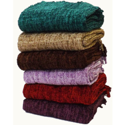Rapport Home Zara Green Cotton Chenille Woven Throw 150 x 200cm - Size: 10 x 200 x 150cm - Wilko - thumbnail 4