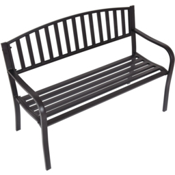 Costway Steel Streak Design Garden Bench - Size: 2 Seater - Wilko - thumbnail 5