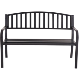 Costway Steel Streak Design Garden Bench - Size: 2 Seater - Wilko - thumbnail 4