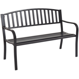 Costway Steel Streak Design Garden Bench - Size: 2 Seater - Wilko - thumbnail 3