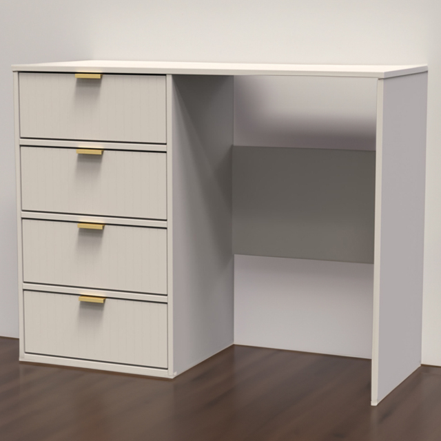 Crowndale Linear 4 Drawer Kashmir Matt Dressing Table - Cream - Wilko - image 1