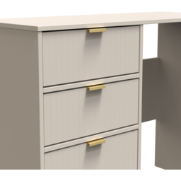Crowndale Linear 4 Drawer Kashmir Matt Dressing Table - Cream - Wilko - thumbnail 6